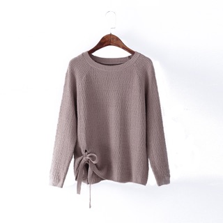 MS012 Áo len cổ tròn thắt nơ PhuLinhShop