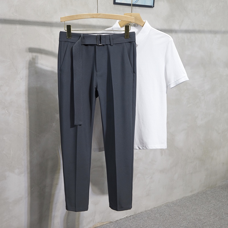 Quần âu nam màu đen công sở , Tặng kèm dây lưng vải  dáng baggy Hàn Quốc ! quần tây nam cao cấp đủ màu trắng be ghi