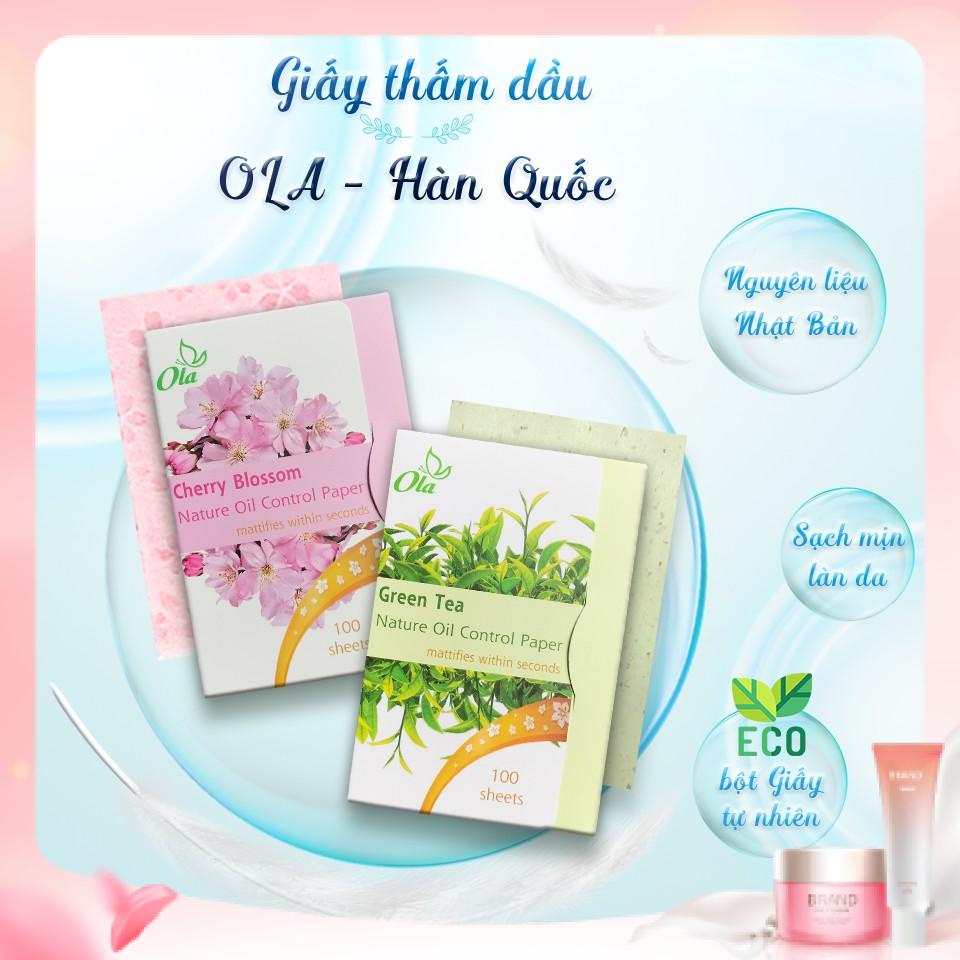 Giấy Thấm Dầu Ola Nature Oil ConTrol Paper Hàn Quốc 100 miếng | WebRaoVat - webraovat.net.vn