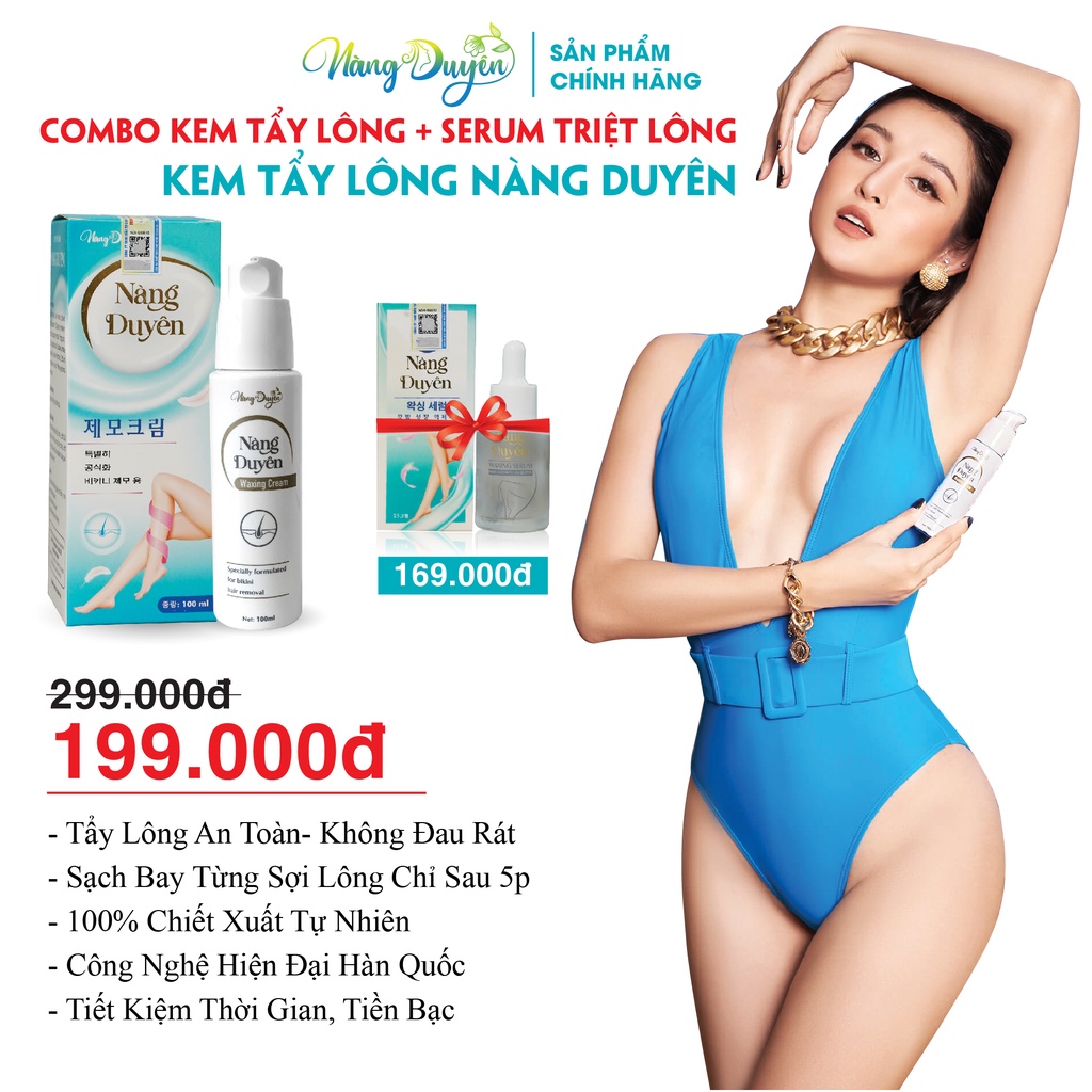 Kem Tẩy Lông Vùng Kín Nàng Duyên Chính Hãng, 100% Thiên Nhiên An Toàn- Cấp Ẩm, Tặng 1 Serum Triệt Lông Vĩnh Viễn