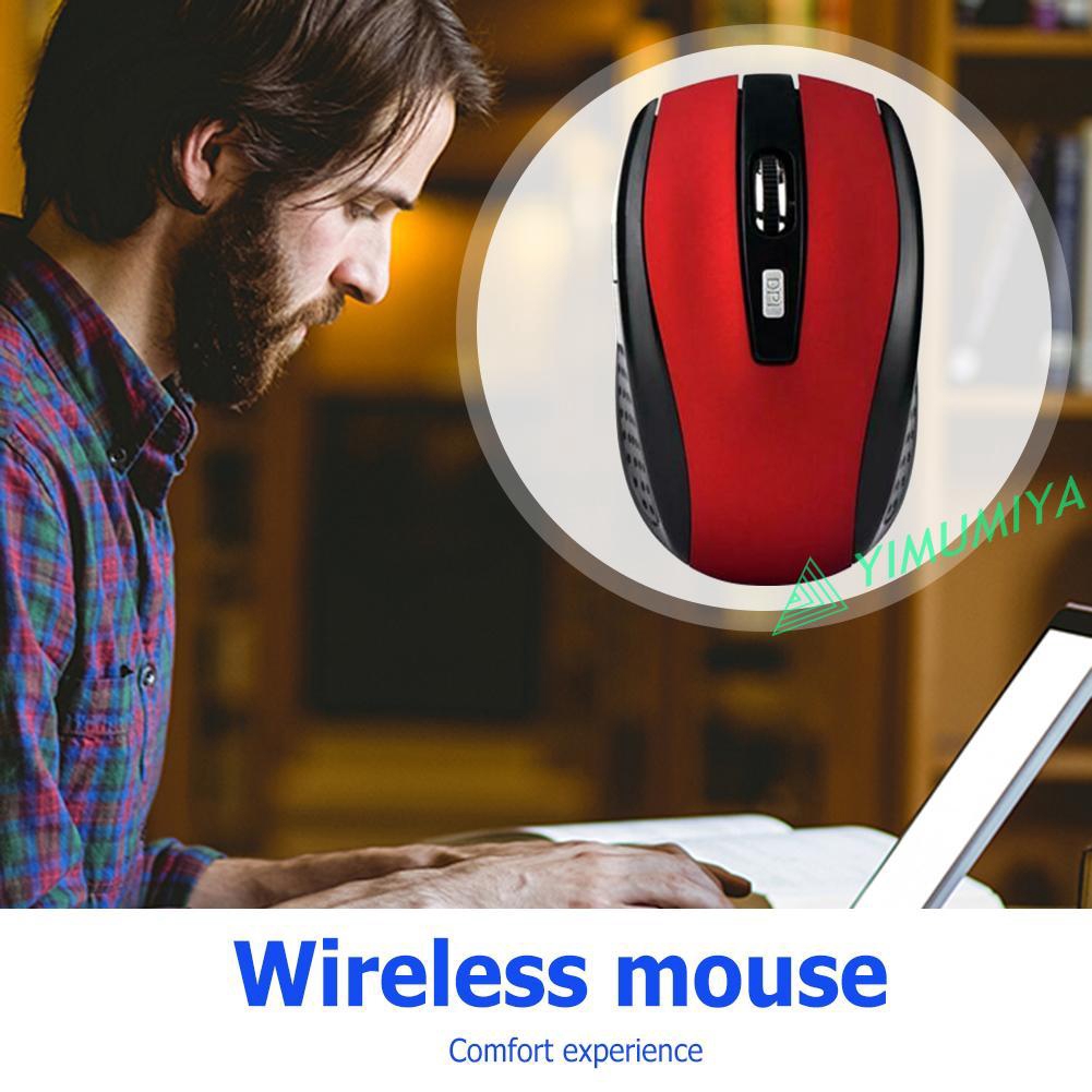 Chuột Quang Không Dây 2.4ghz 6 Nút Bấm 2000 DPI Cho Máy Tính
