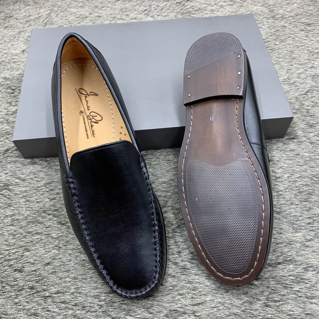 Giầy lười nam công sở da bò đế phíp nhập khẩu, giầy nam công sở lịch lãm sang trọng