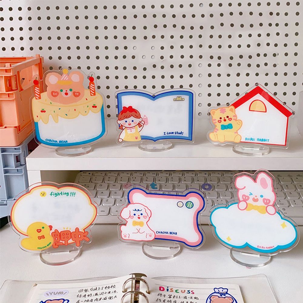 Bảng trắng viết ghi chú mini bằng acrylic trong suốt để bàn