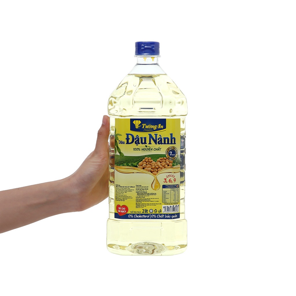 Dầu Đậu Nành 100% Nguyên Chất Tường An Can 2 lít