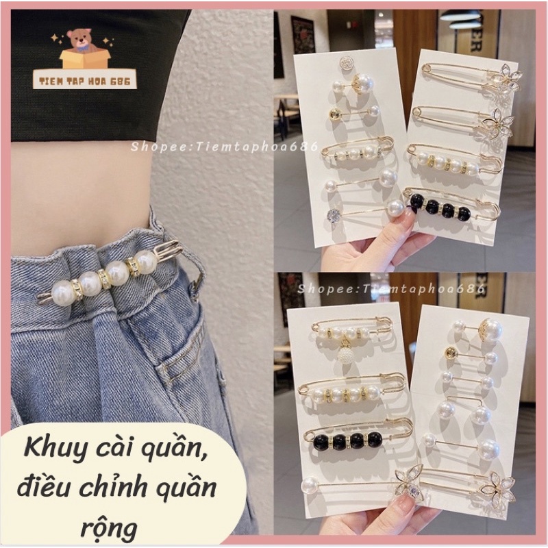 Set nút gài điều chỉnh lưng quần  💥FREESHIP💥 bóp quần chống tụt quần , thay thế nút cài quần