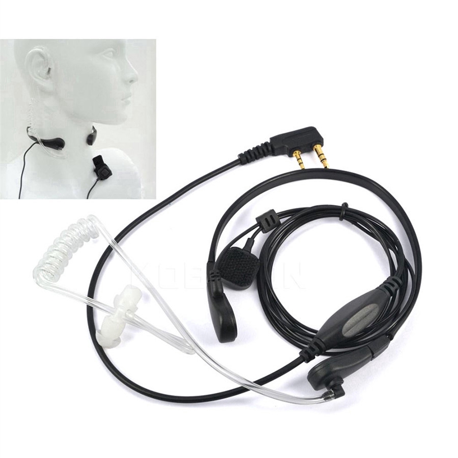 Throat Microphone Walkie Talkie Headset Headphone For BaoFeng