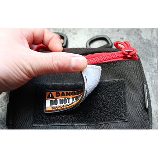 Patch_miếng dán velcro PVC cảnh báo_warning_chiến thuật
