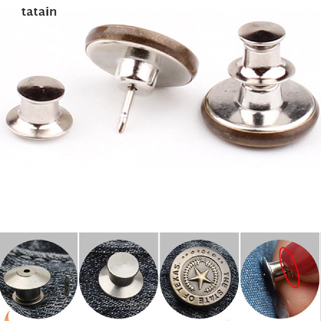 1 Nút kim loại nút quần có thể điều chỉnh Quần jean kim loại Nút pin quần áo Nút vừa vặn hoàn hảo