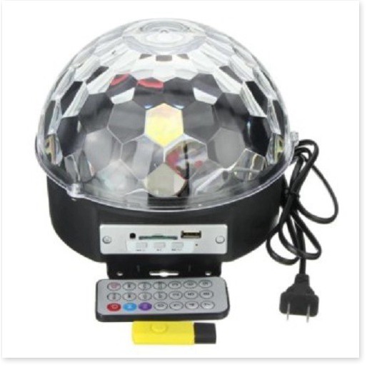 Đèn LED Quả Cầu Cảm Ứng Xoay Pha Lê 7 Màu Nháy Theo Nhạc g52