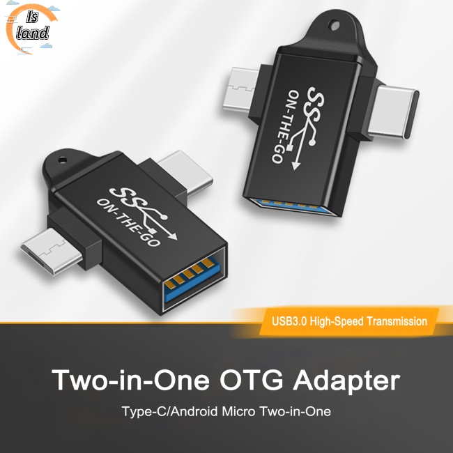 Đầu Chuyển Đổi Otg Type-c / micro Usb Đa Năng 2 Trong 1 Cho Android