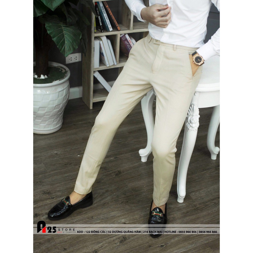 Quần vải nam hàn quốc co giãn dáng ôm không phai màu | BigBuy360 - bigbuy360.vn
