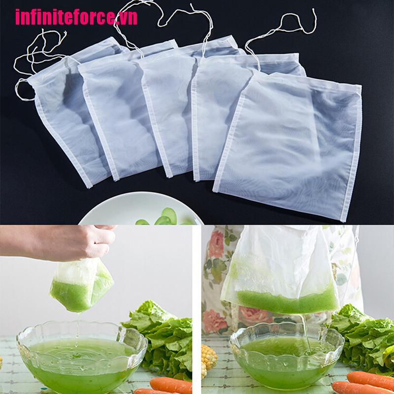 Túi Lưới Nylon Lọc Trà Sữa / Sữa / Rượu / Trái Cây Có Thể Tái Sử Dụng