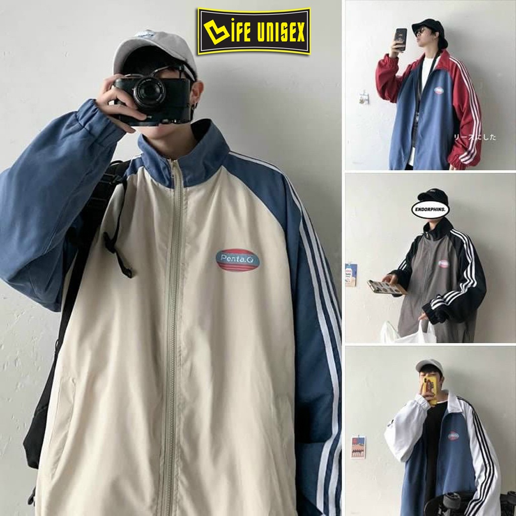 Áo Khoác Dù 2 Lớp PENTA.Q Ulzzang Nam Nữ Unisex Form Rộng Bomber Jacket - LIFE UNISEX