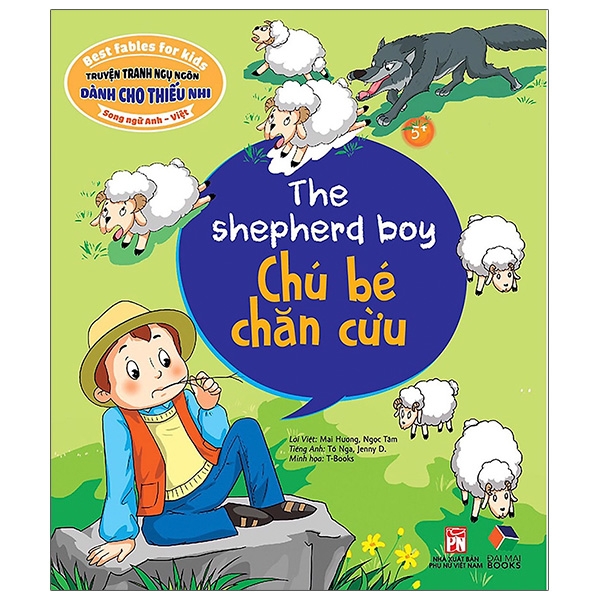 Sách - Truyện Tranh Ngụ Ngôn Dành Cho Thiếu Nhi: Chú Bé Chăn Cừu (Song Ngữ Anh - Việt)