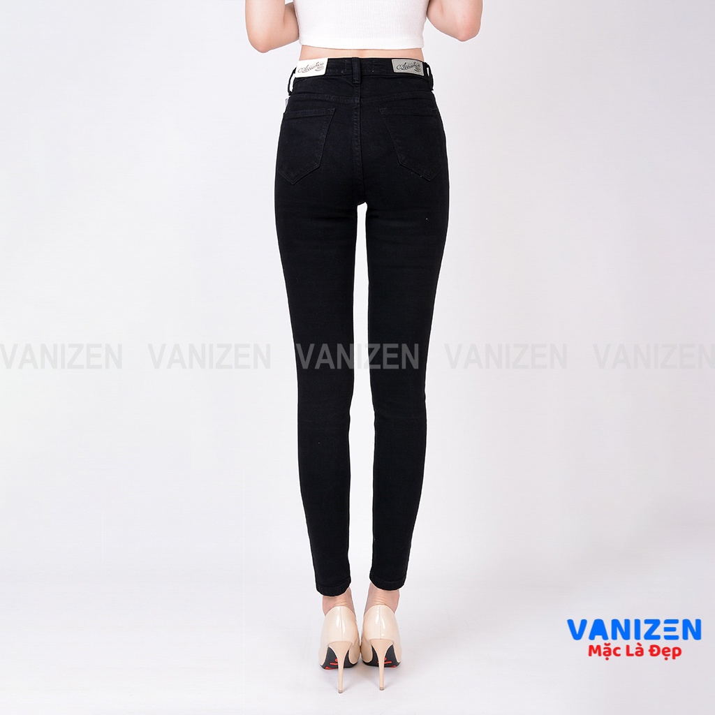 Quần Jean Đen Nữ Lưng Cao Skinny VANIZEN Shop mã 051