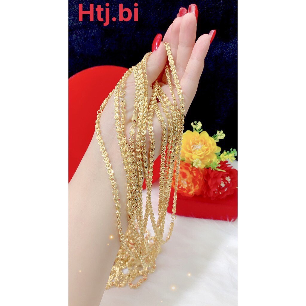 Dây chuyền nữ mạ vàng hình trái tim xinh xắn htj