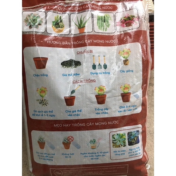 GIÁ THỂ TRỒNG SEN ĐÁ, XƯƠNG RỒNG CAO CẤP, ĐỦ DINH DƯỠNG