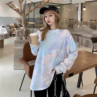 Áo sweater tay dài loan màu