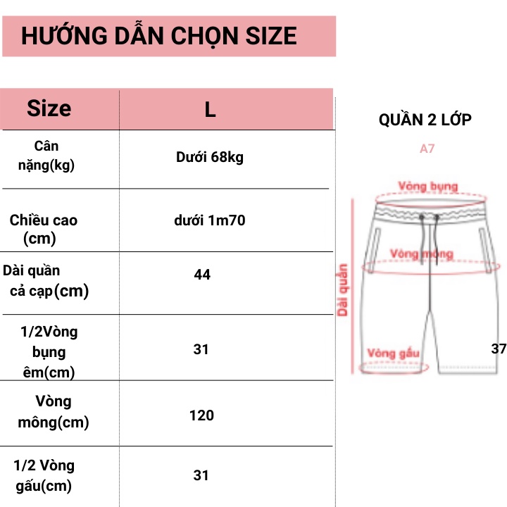 Quần đùi nam mặc nhà thể thao ống rộng cotton TOMTHOITRANG quần hai lớp dưới 70kg QDA7