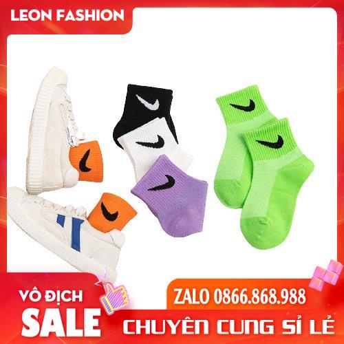 Tất Trẻ Em NIKE, Vớ cho bé 1 tuổi đến 15 tuổi [COMBO 5 ĐÔI] phụ kiện xinh xắn cho cả bé trai lẫn bé gái.