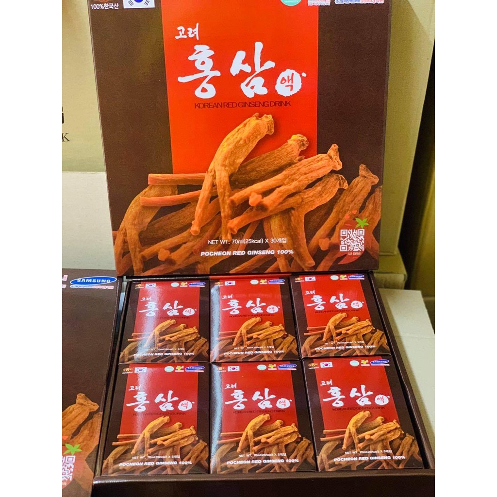 GIÁ SỐC: Nước hồng sâm nguyên chất Hàn Quốc 30 gói x 80 ml