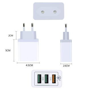Củ sạc Qualcomm sạc nhanh với 3 cổng USB