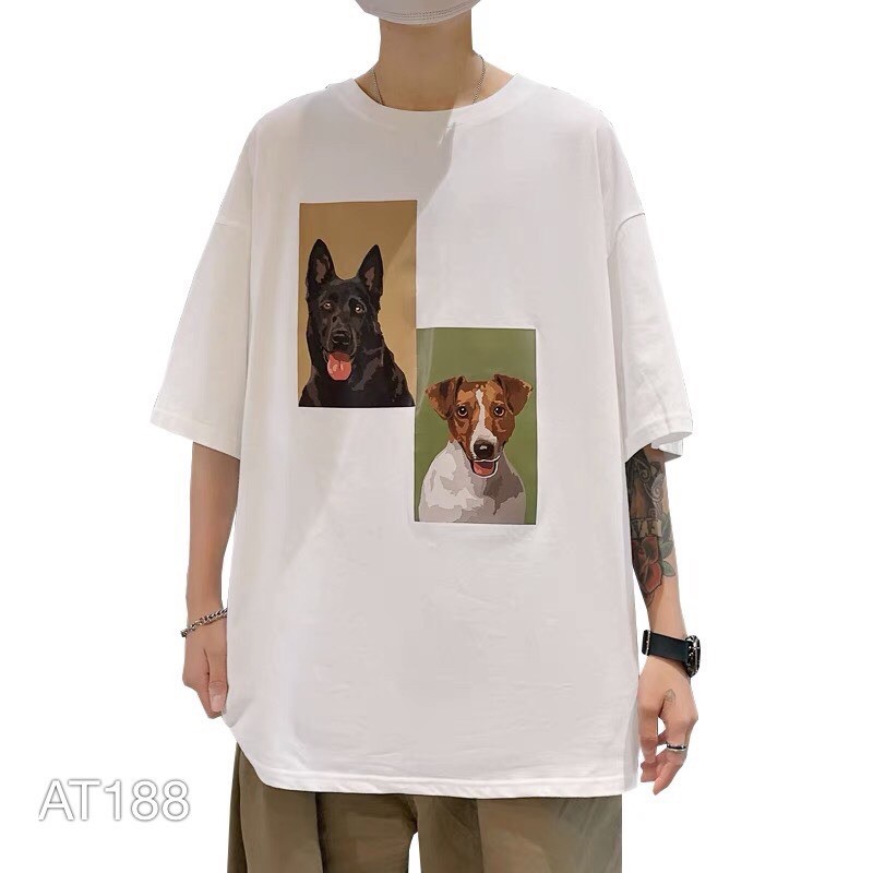 Áo Thun Nam Nữ VN CLO ép hình dog - AT188