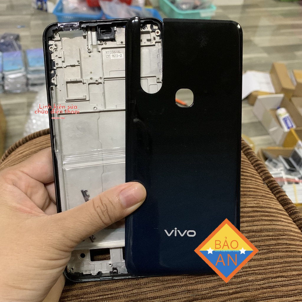 Vỏ vivo v15 bộ có nút bấm sườn,nắp lưng