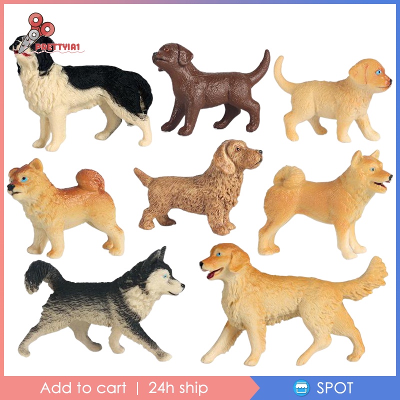 Set 8 Mô Hình Chú Chó Mini Dùng Trang Trí Nhà Cửa