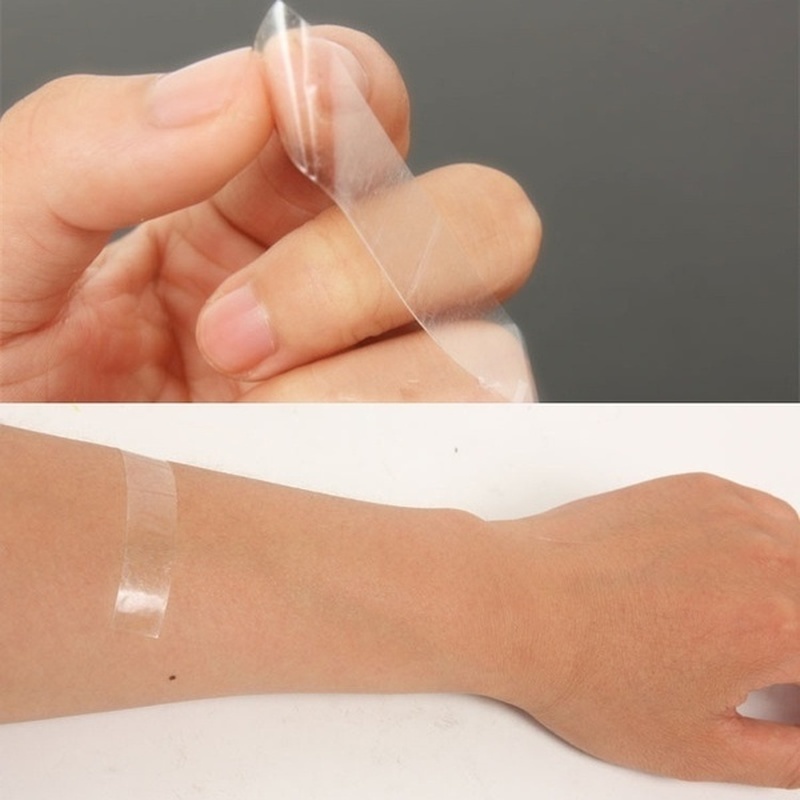 Cuộn Băng Keo Hai Mặt Trong Suốt 5M Chống Nước Bảo Vệ Ngực/ Cơ Thể An Toàn