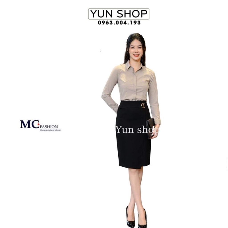 Áo Sơ Mi Kẻ Tăm, Áo Công Sở Dài Tay Đẹp Chuẩn Hãng MC Fashion Lên Màu Hồng, Cam,Xanh,Kẻ Xám Đủ Size S M L XL A682