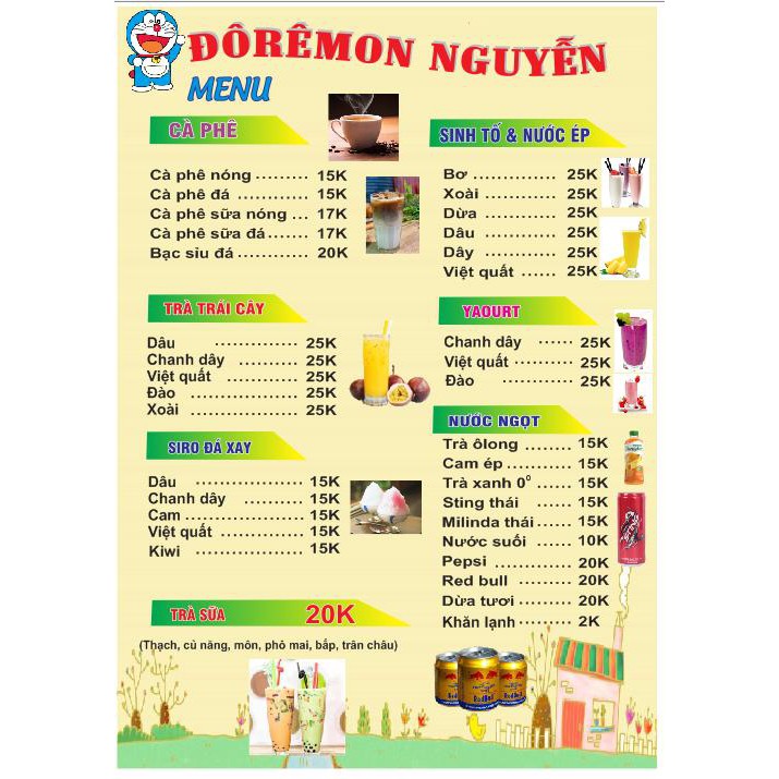 Menu a4 giá rẻ. thiết kế theo yêu cầu. in màu ep cứng plastic