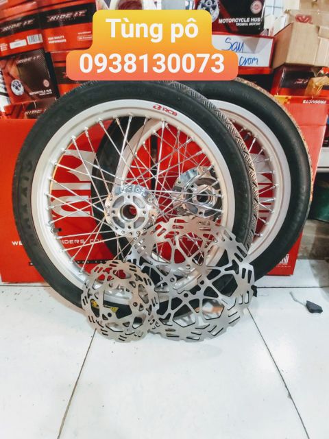 full bộ bánh câm gắn sachia niền RCB câm đùm mạ crom vỏ maxxis kèm theo hai đĩa ae quan tâm sản phẩm alo cho shop