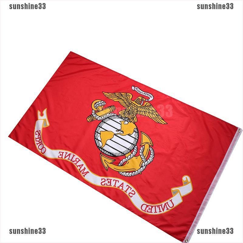 Cờ Biểu Ngữ Us Marine Corps Màu Đỏ 3 'X 5'
