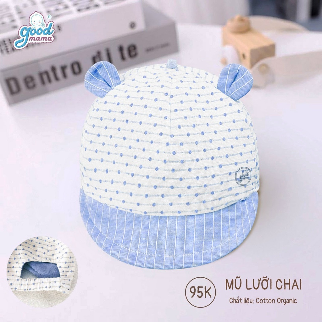 [CHÍNH HÃNG] Mũ lưỡi trai tai gấu chấm bi trẻ em Good Mama