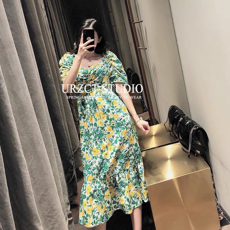 VÁY HOA DÚM NGỰC MAXI