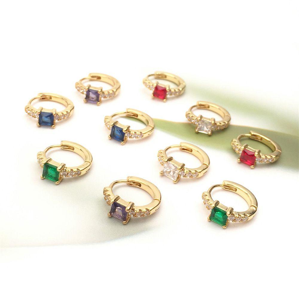 Khuyên Tai Hình Vuông Bằng Đồng Phong Cách Hàn Quốc Sang Trọng Cho Nữ