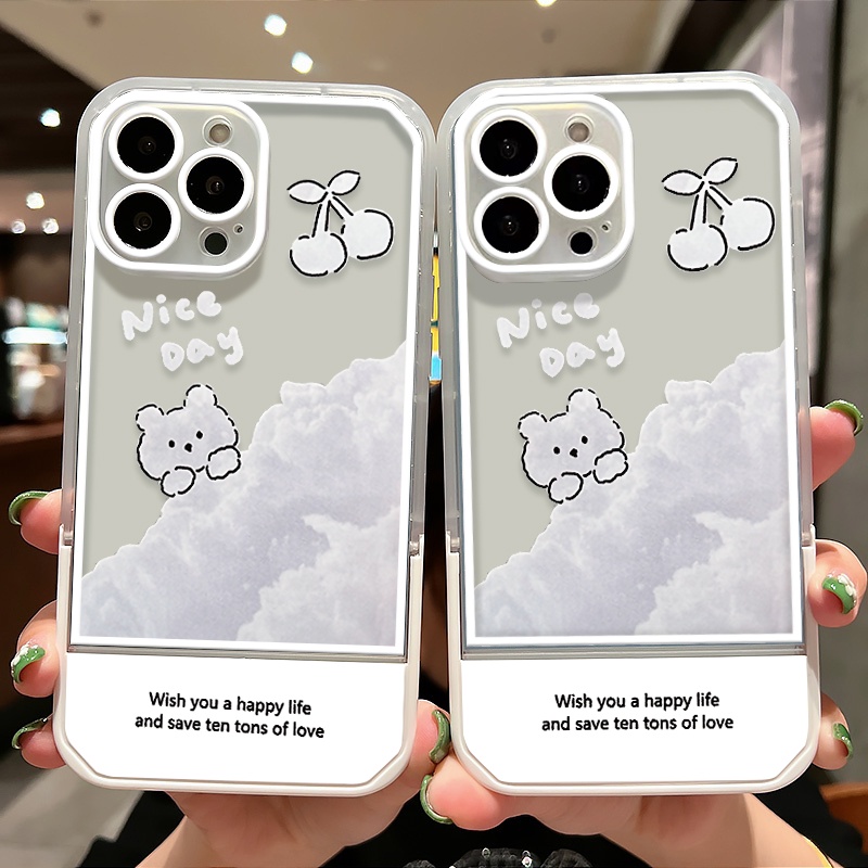 Ốp Điện Thoại Mềm Trong Suốt Chống Sốc In Hình Thỏ Dễ Thương Cho Iphone 13 7 8 Plus 11 12 Pro MAX XR XS MAX 6 6S SE 2020