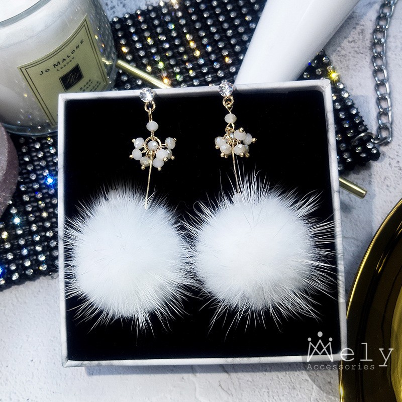 BÔNG TAI CỤC BÔNG TRẮNG - MELY 751