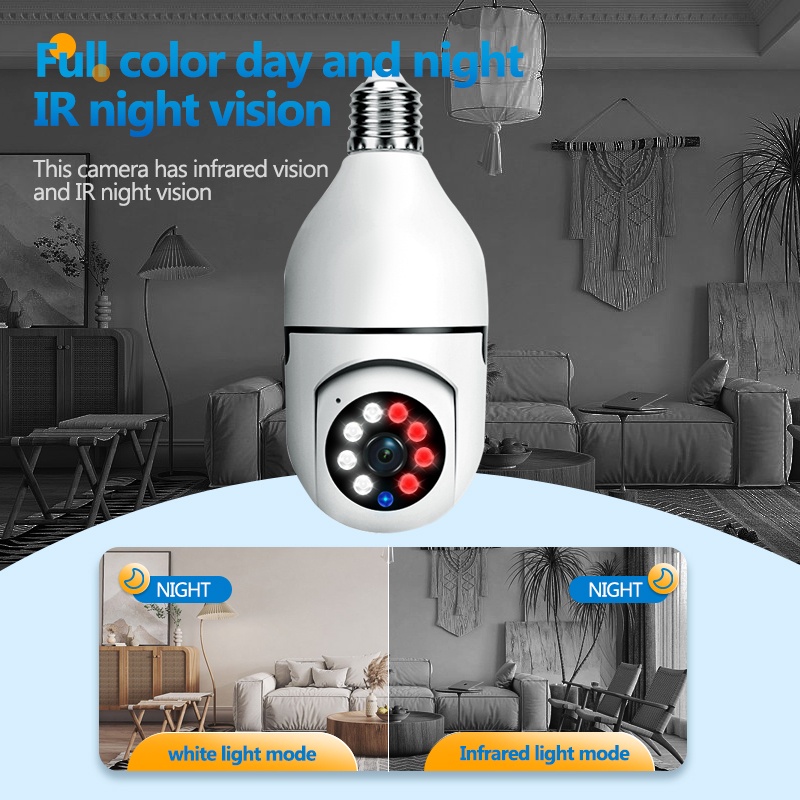 Camera An Ninh E27 cctv IP 1080HD 3MP 5G wifi ptz cctv Không Dây Xoay 360 Độ Hình Bóng Đèn | BigBuy360 - bigbuy360.vn