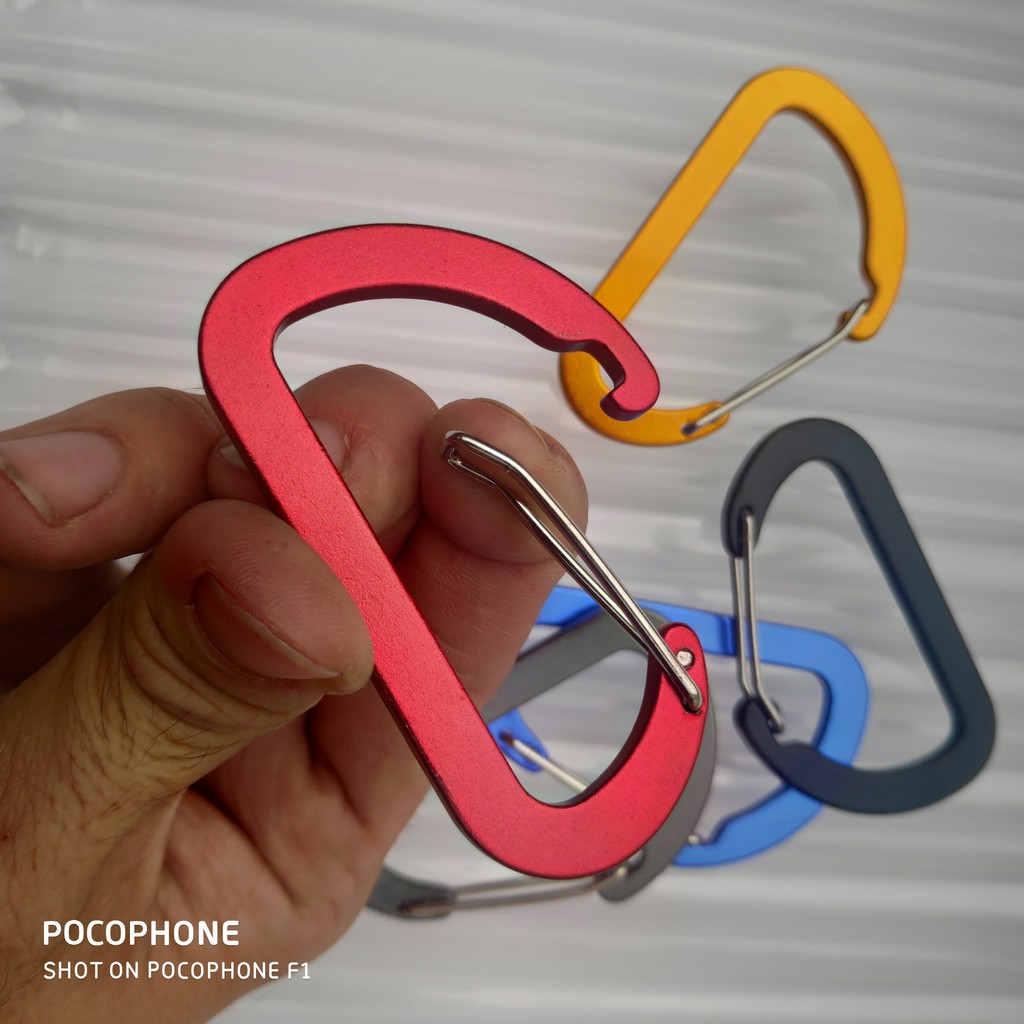 Móc Khoá D 8cm Bản Nhôm Đặc Siêu Cứng Khoá siêu Bền