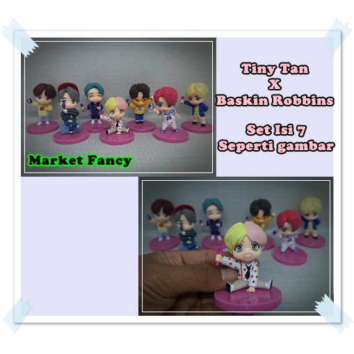 Set 7 Mô Hình Nhân Vật Trong Bts Tiny Tan X Baskin Robbins