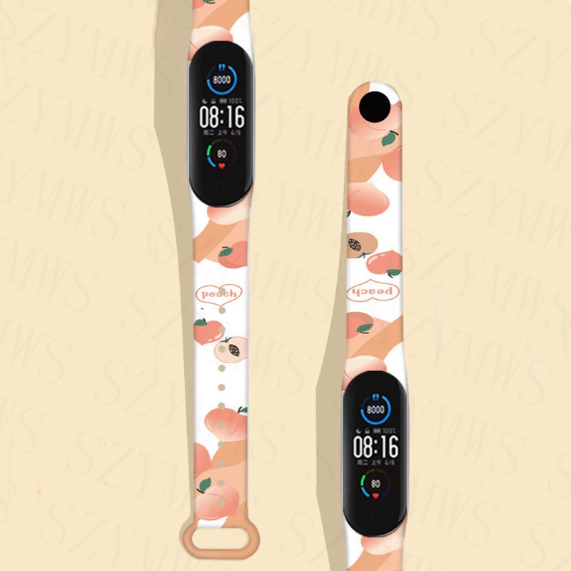 XIAOMI Dây Đeo Thay Thế Chất Liệu Silicon Họa Tiết Hoạt Hình Cho Mi Band 7 6 5 4 3 Mi Band 3 4 5 6 7