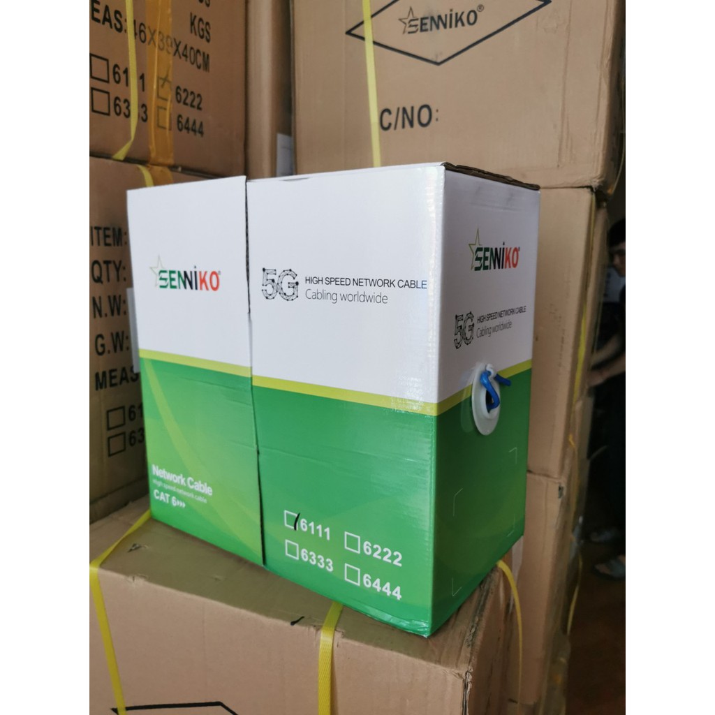 Thùng cáp Mạng Cat 6 SENNIKO 305M 8 lõi