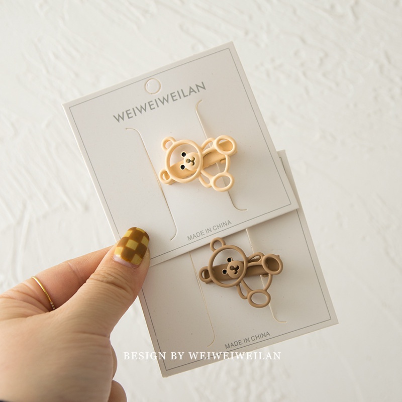 Kẹp Tóc Hàn Quốc Gấu Dễ Thương Phụ Kiện Thời Trang Cho Nữ AB027