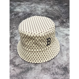 Mũ MLB BOSTON MONOGRAM BUCKET HAT BEIGE