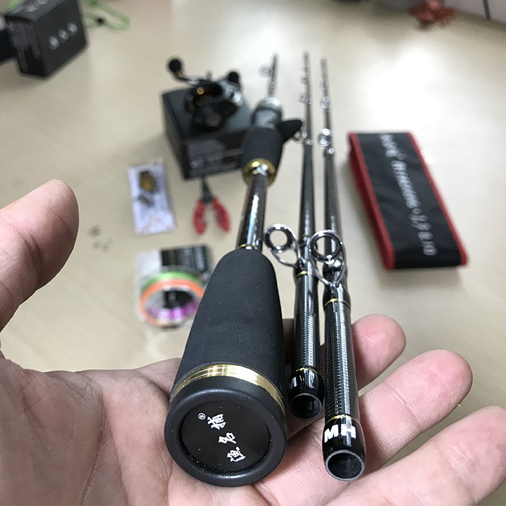 Bộ Cần Câu Lure Máy Ngang 2 Khúc Attacker Combo 52 Cần Câu Máy Giá Siêu Rẻ Bạo Lực - Câu Cá E du