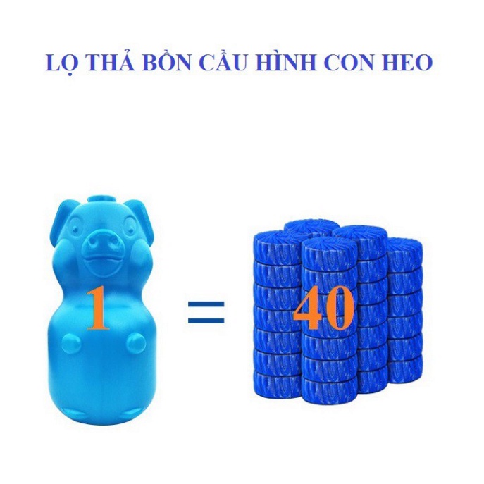 (giá hủy diệt)TẨY TOILET hình con heo và 10 viên DIỆT SẠCH VI KHUẨN- MÀU XANH HOT 2022