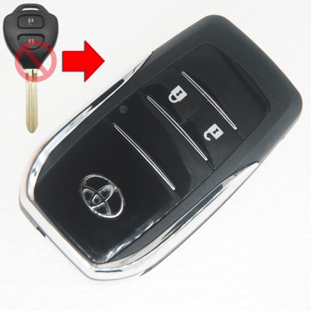 Vỏ khoá gập cao cấp TOYOTA VIOS  2 nút