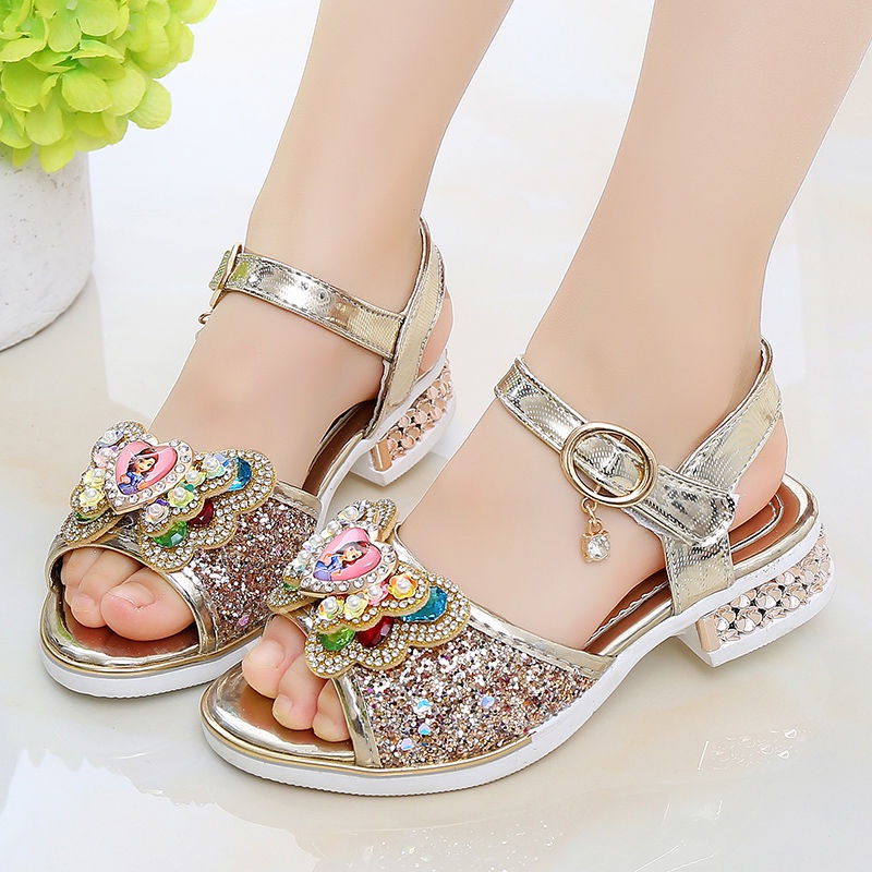 Giày Sandal Công Chúa Elsa Thời Trang Mùa Hè Dành Cho Bé Gái 2022